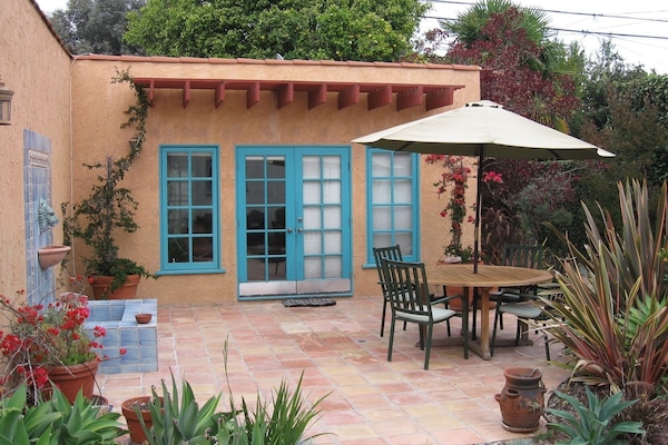 Front Entrance with Spanish Fountain and Patio