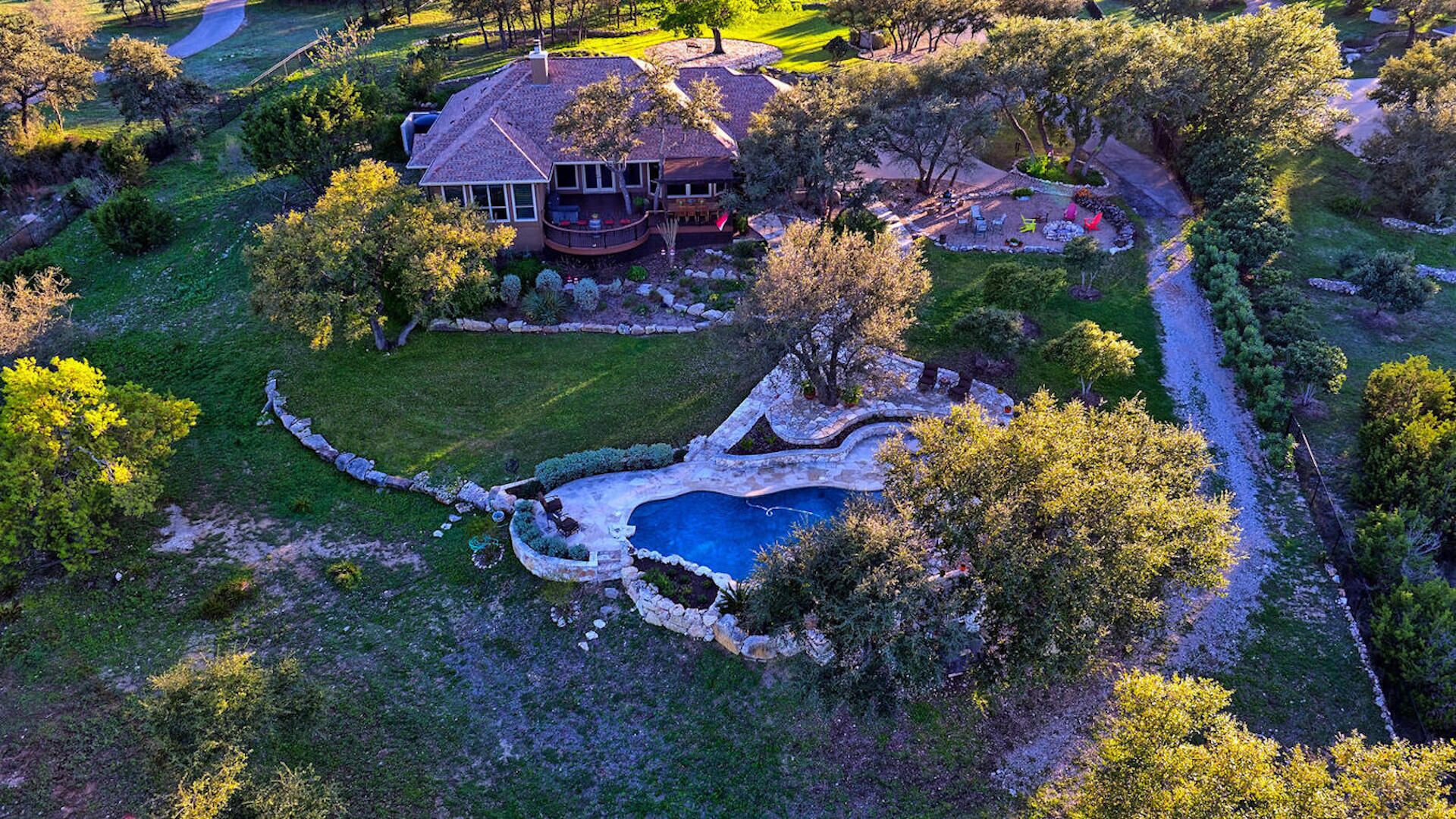Sprawling 3 acre Hilltop Estate w/ Endless Views of the Famed Texas Hill Country