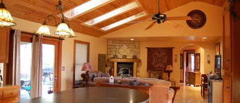 TV, DVD player, foosball, table tennis