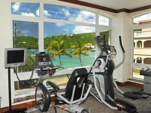 Fitness facility - Grande Bay: Sugar N' Spice: Studio Condo Great Views & Reviews; Newly Renovated (St John)