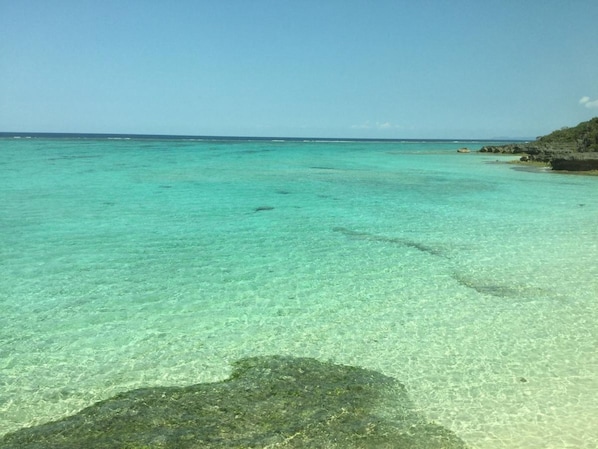 View from room - Beach Front inn (Nakijin)