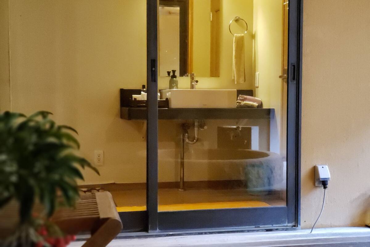 room with open-air bath, non smoking, annex(sakura) | bathroom | free toiletries, hair dryer, towels