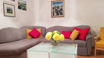 Apartment, Balcony | Living area | Flat-screen TV
