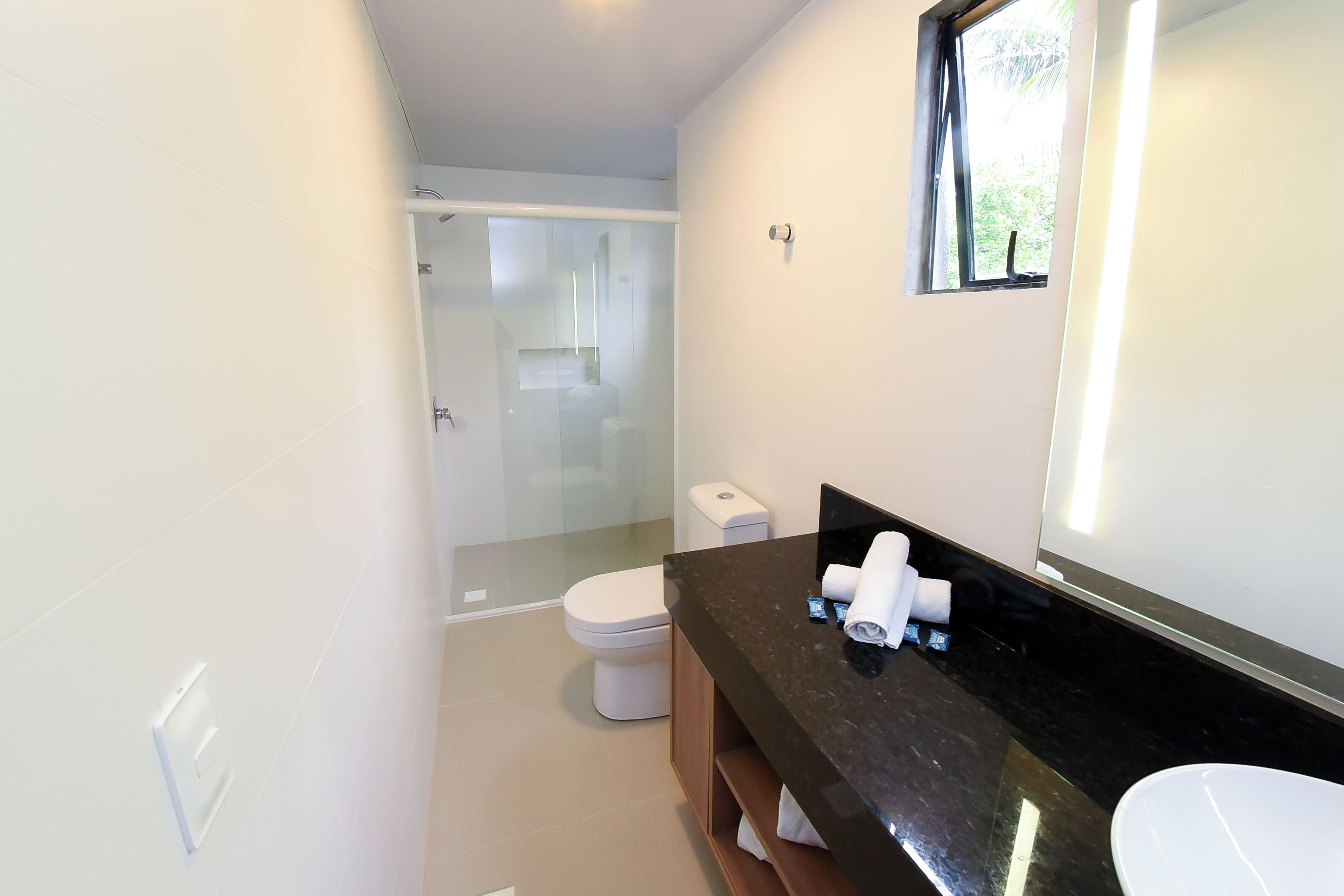 family quadruple room | bathroom | shower, hair dryer, towels, soap