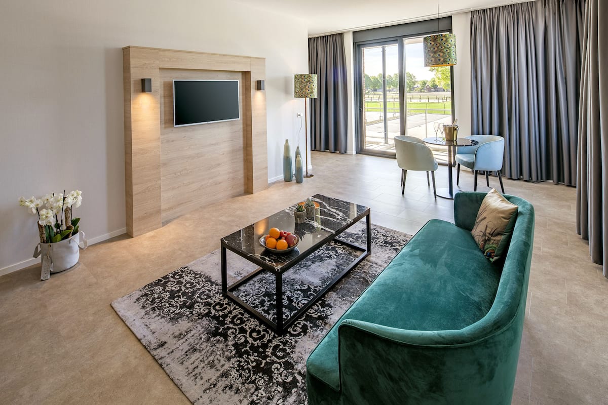 suite, balcony | living area | flat-screen tv