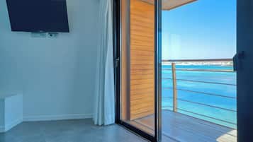 Chambre Prestige double, balcon, vue sur l’océan | Terrasse/patio