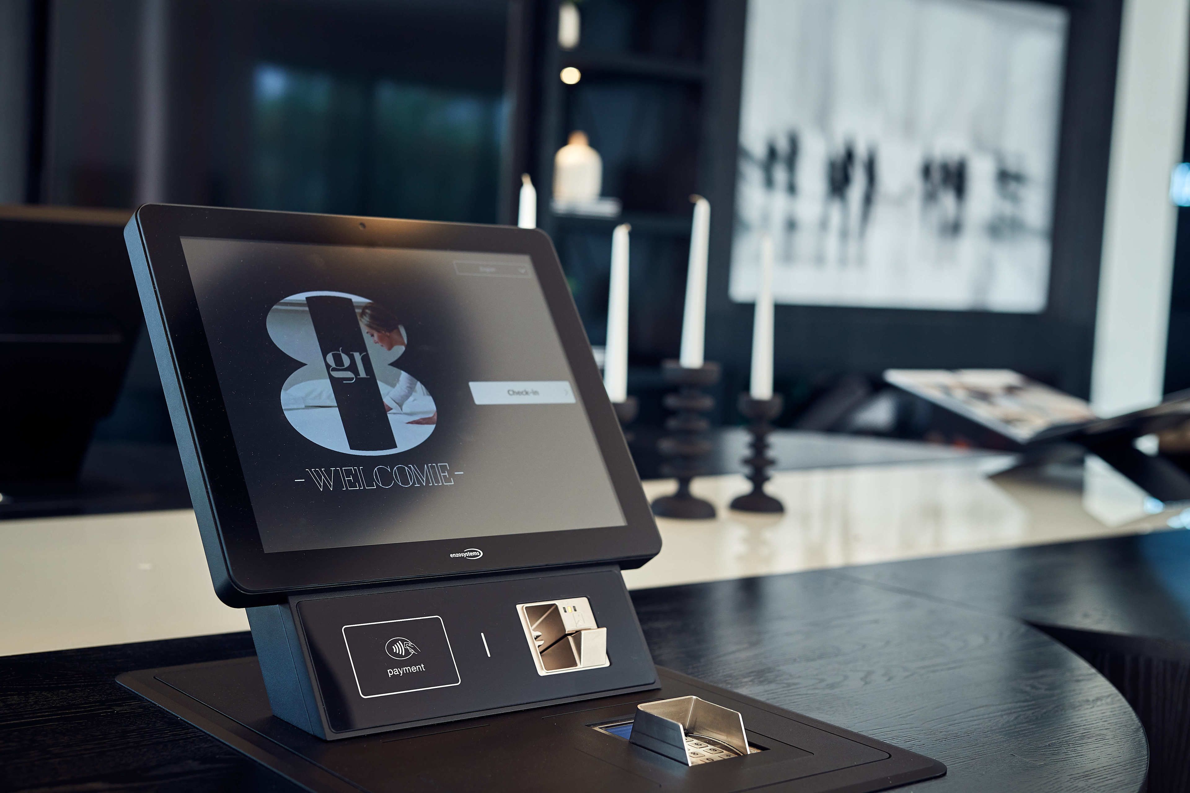 check-in/check-out kiosk