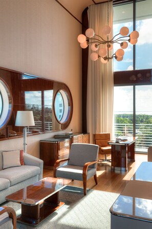 Suite presidencial | 1 habitación, sábanas italianas Frette y ropa de cama de alta calidad 