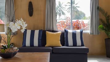 Villa, 2 Bedrooms | Living area | Flat-screen TV, DVD player