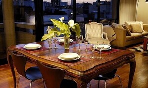 Dining - Exquisite Penthouse w/ Private Terrace, Stunning Views, Balcony, Parrilla & Pool (Buenos Aires)