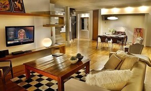 Smart TV, fireplace, DVD player, books - Exquisite Penthouse w/ Private Terrace, Stunning Views, Balcony, Parrilla & Pool (Buenos Aires)