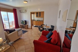 TV, DVD player, stereo