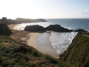 Playa en los alrededores y camastros 