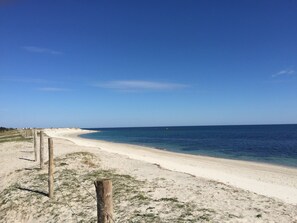 在海滩