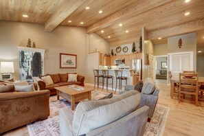 TV, fireplace, video games