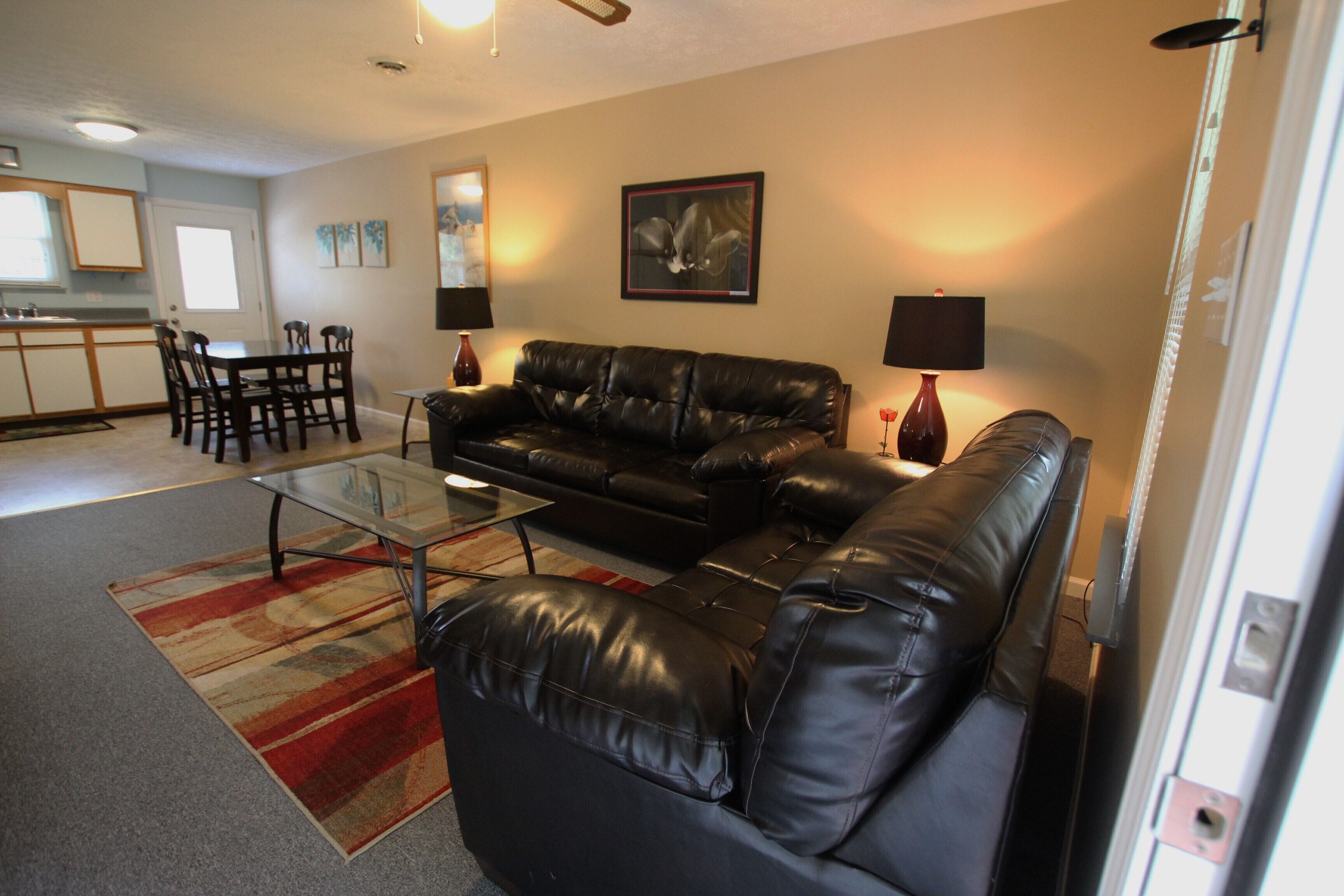 2 bedroom, Pet friendy condo overlooking pool and tennis court.