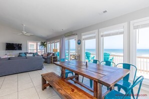 Dining - YOLO - Fantastic 5 BR Oceanfront Home -  2 Living Rooms (North Topsail Beach)