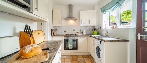 Microwave, dishwasher, high chair