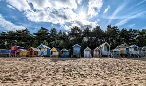 The beach huts at Wells-next-the-Sea - Grove House, Wells-next-the-Sea, Norfolk (Wells-next-the-Sea)