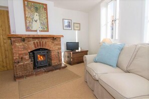 TV, fireplace - Home Lea, Docking, Norfolk (King's Lynn)