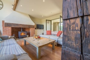 Fernseher, Kamin