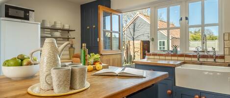 Microwave, dishwasher, high chair