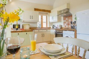 Microwave, dishwasher, high chair