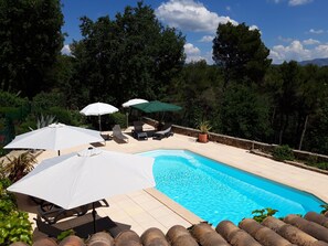 A heated pool - Near Vaison la Romaine 4* heated pool villa overlooking Mont Ventoux (Faucon)