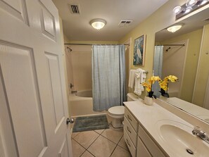 Combined shower/bathtub