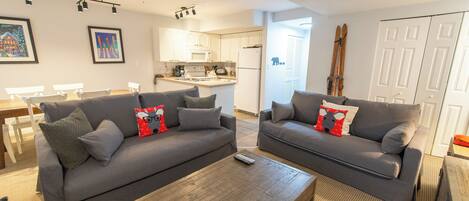 Televisie en een open haard