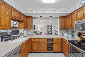 Dishwasher, coffee/tea maker, ice maker