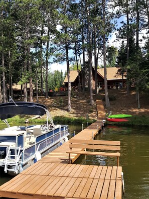 Marina - Private Executive Lakefront Log Cabin Lodge overlooking Little St. Germain Lake (St Germain)
