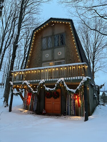 1969 Mid Century Modern Ski Chalet w Views of Boyne Highlands Next to Nubs Nob