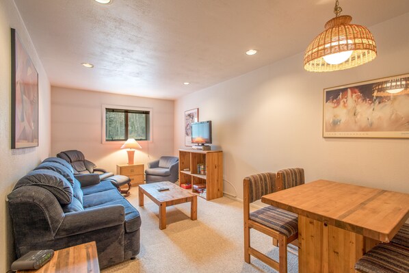 Fernseher, Kamin, DVD-Player