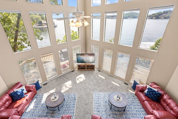 Flat-screen TV, DVD player