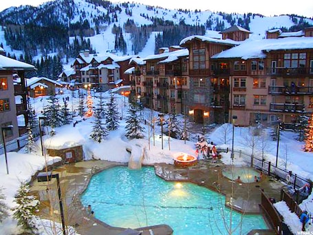 A heated pool. Wanderlust Suite by Cottonwood Lodging