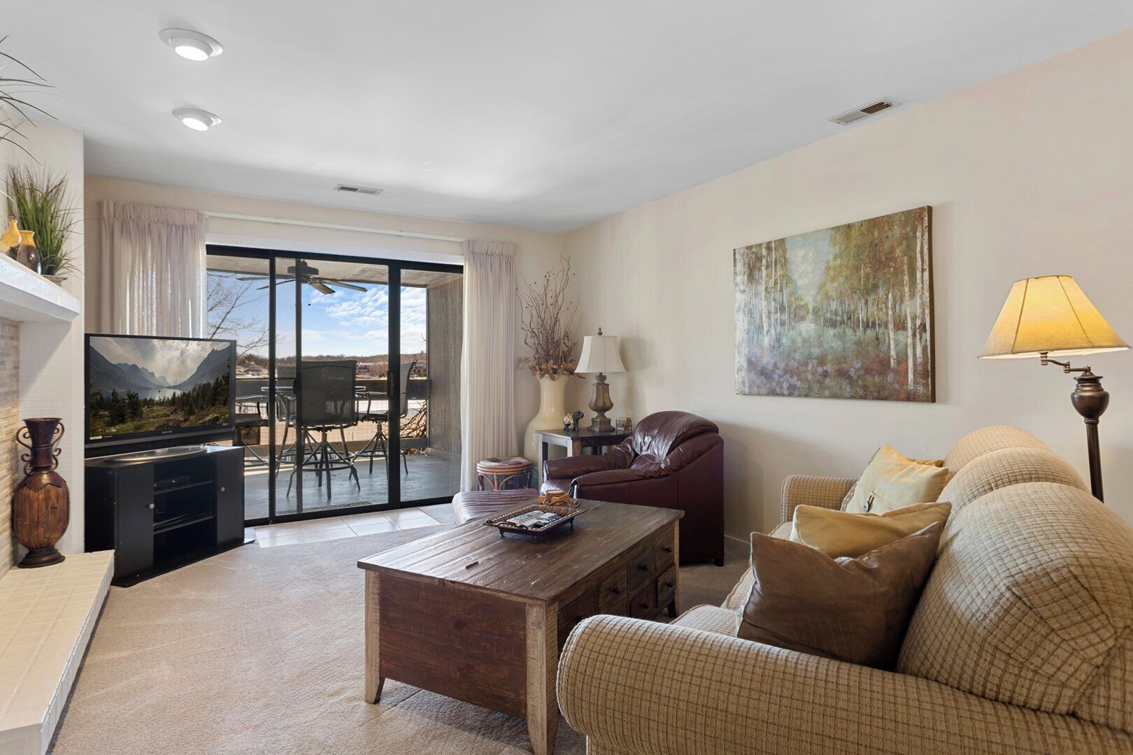 TV, fireplace, DVD player