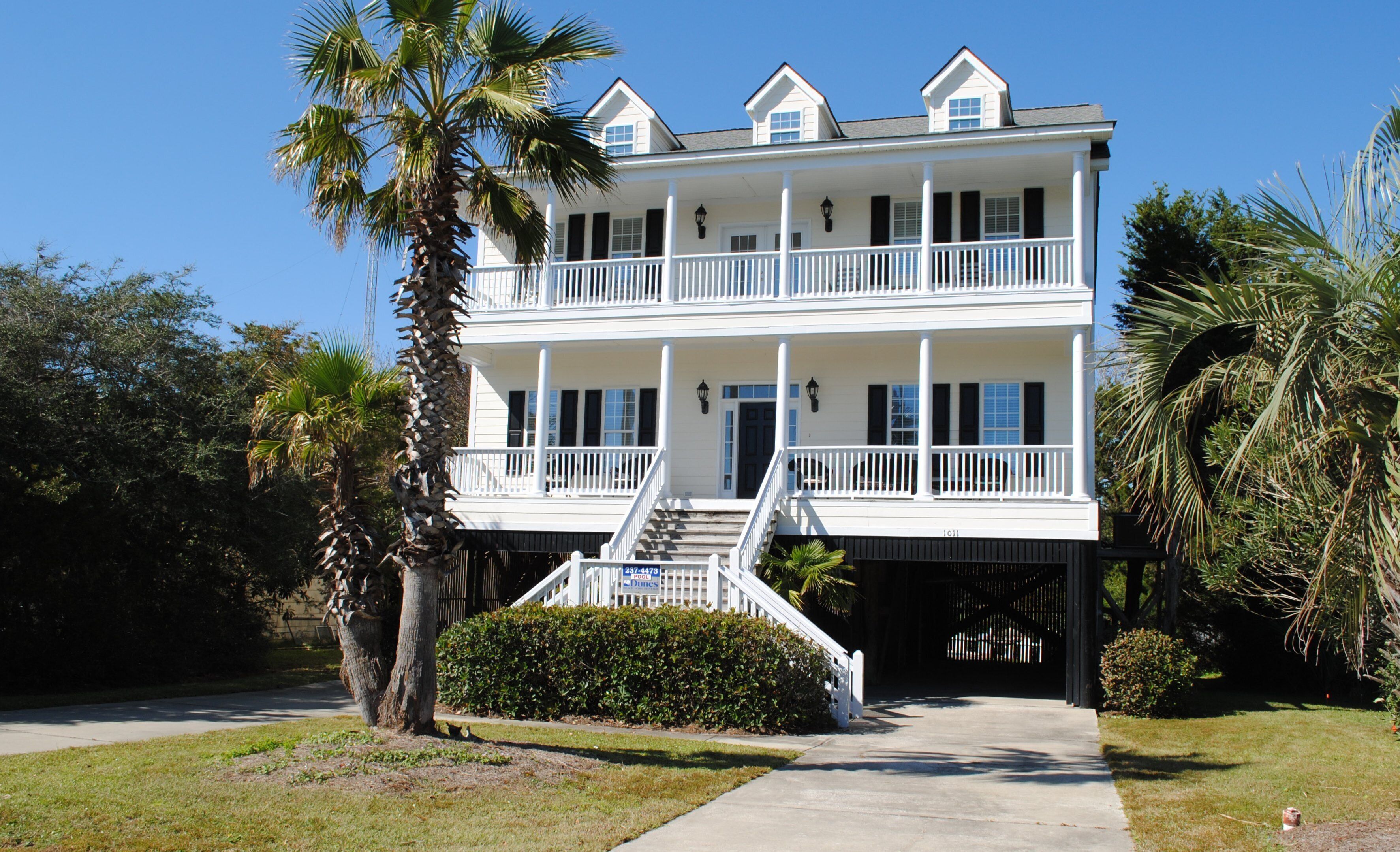 Second row beach home with private swimming pool at North Litchfield in Pawleys Island.
