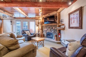 TV, fireplace, DVD player