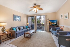 TV, fireplace, DVD player