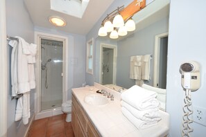 Hair dryer, towels