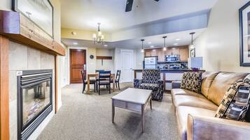 TV, fireplace, DVD player