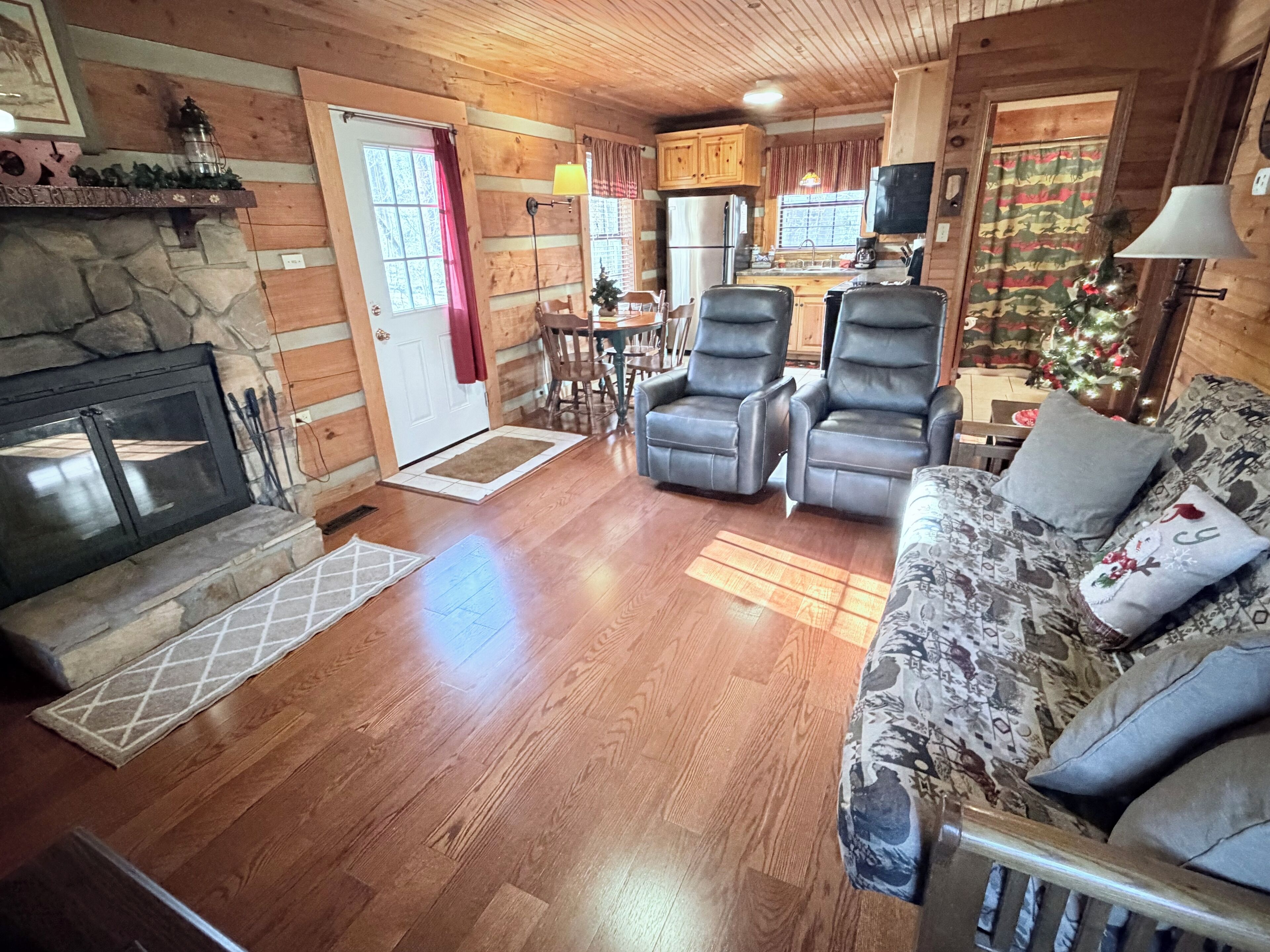 TV connectée, cheminée, lecteur de DVD