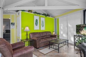 TV, fireplace, DVD player