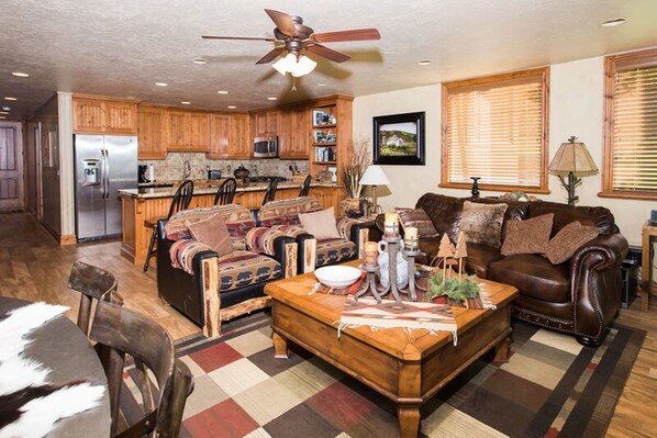 TV, fireplace, DVD player