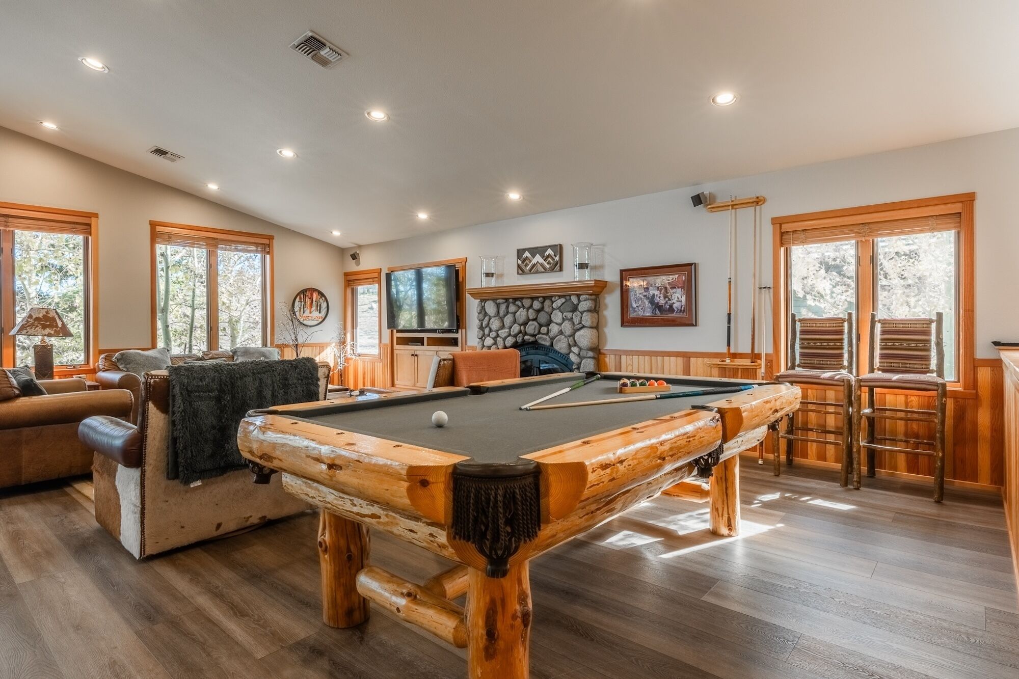 電視、壁爐、DVD 播放機