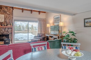 TV, fireplace, DVD player