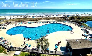Indoor pool, a heated pool - Sunrise Shores-407A DIRECT OCEANFRONT premium END UNIT (Myrtle Beach)