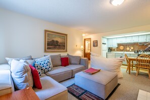 TV, fireplace - Cozy Ski-in/Walk-out condo, free wifi & parking, great value (Copper Mountain)