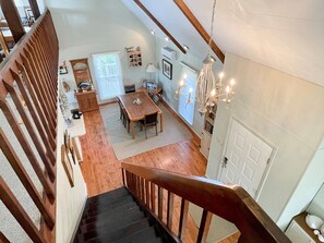 Interior - June: Lighthouse view from screened porch, overlooking marsh. (Ocracoke)